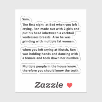 Anonymt brev till Sammi Klistermärken