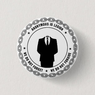 Anonymt emblem knapp