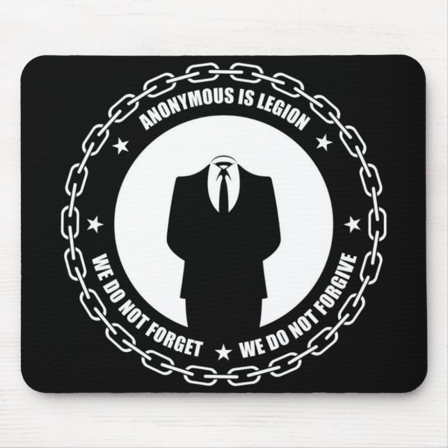 Anonymt kedja Mousepad Musmatta (Framsidan)