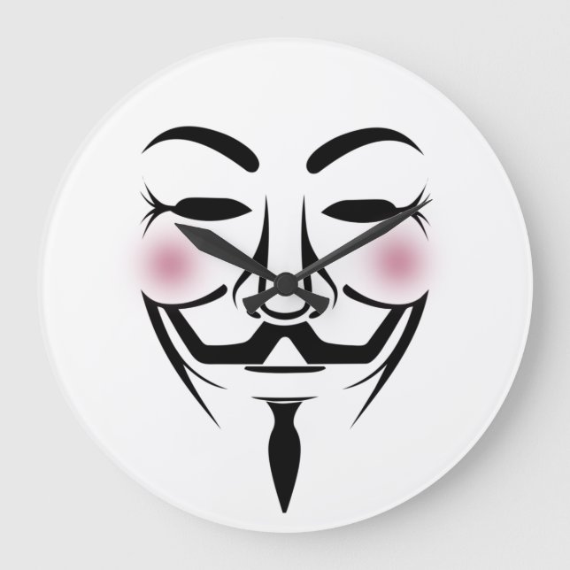 anonymus mask vendetta hacker cyber internet hackt stor klocka (Framsida)