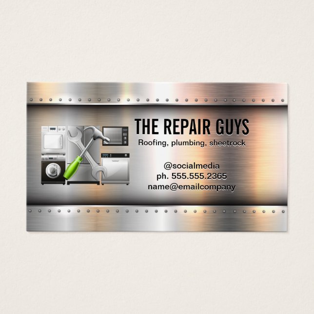 Anordningar | Maskinvara Verktyg | Rivets Metall Visitkort (Framsidan)