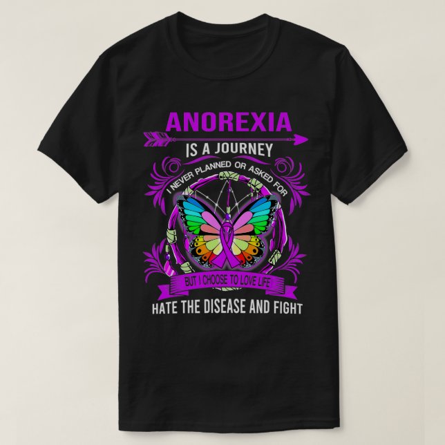Anoreia är en resa som jag aldrig planerat. t shirt (Design framsida)