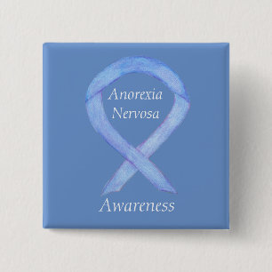 Anorexia Nervosa Awareness Ribbon Anpassningsbar P Knapp