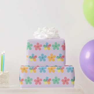Anorlunda Inte Mindre Autism Blommig Sömlös Design Presentpapper