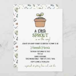 Another Little Sprout on the Way Baby Invitation Inbjudningar