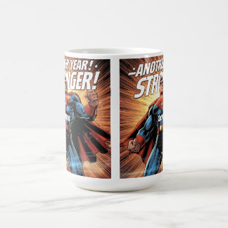 Another Year Stronger! Superhero New Year Design w Kaffemugg