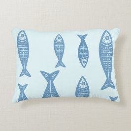 Anouke Coastal Fish / Fjord Blue Prydnadskudde