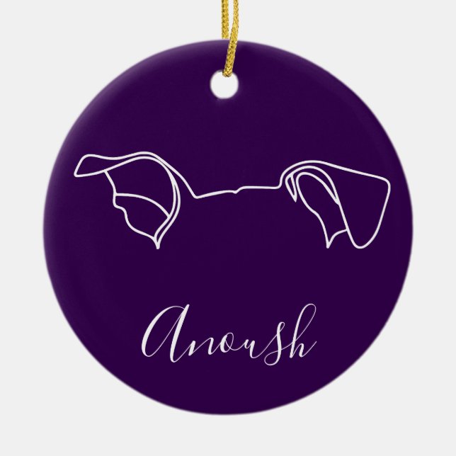 Anoush-utsmyckning (Tassavtryck) Julgransprydnad Keramik (Framsidan)