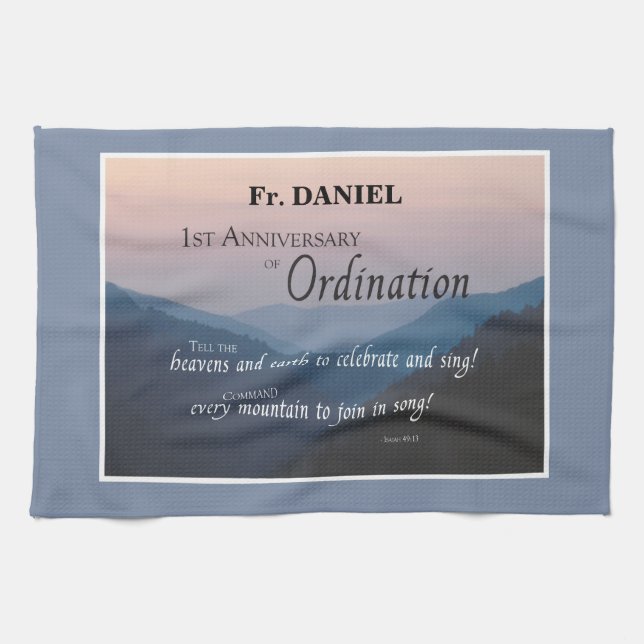 Anpassa 1:a årsdagen av ordningseftergift Gratuler Kökshandduk (Horisontell)