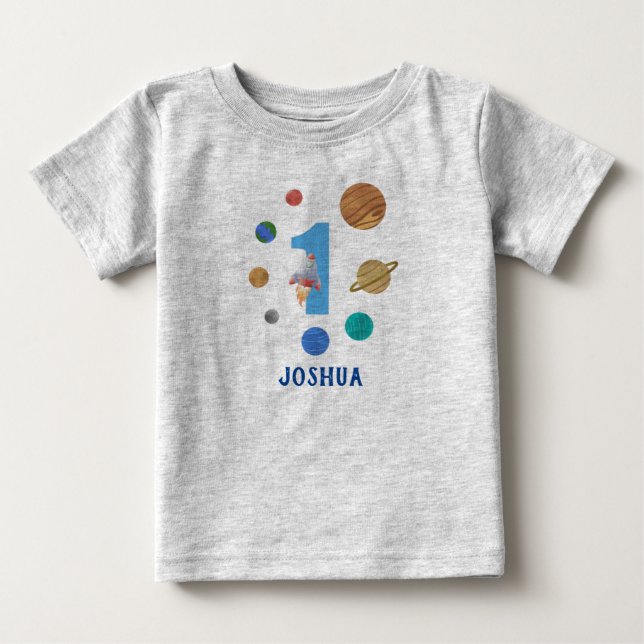 Anpassa 1:a födelsedagsplanet Party T Shirt (Framsida)