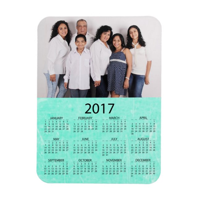 Anpassa 2017 års Mini-kylkalender Magnet (Vertikal)