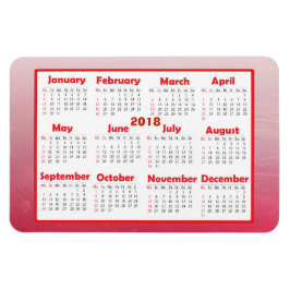 Anpassa 2018 års Mini-kylkalender Magnet