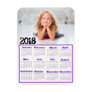 Anpassa 2018 års Mini-kylkalender Magnet