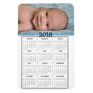 Anpassa 2018 års Mini-kylkalender Magnet