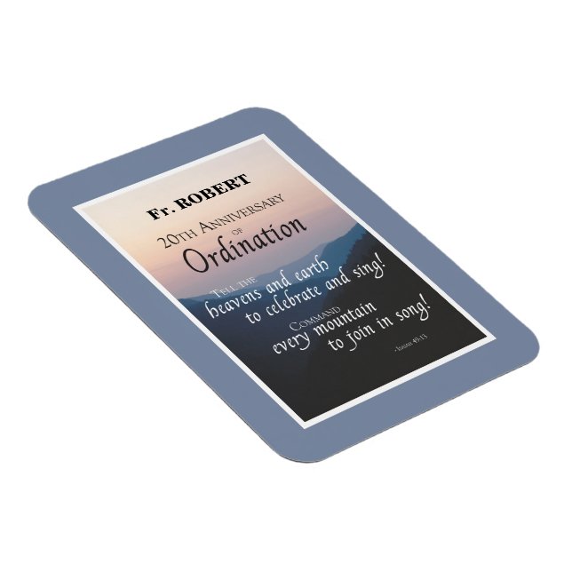 Anpassa 20-årsdagen Gratulerar för beställning Magnet (Högersidan)