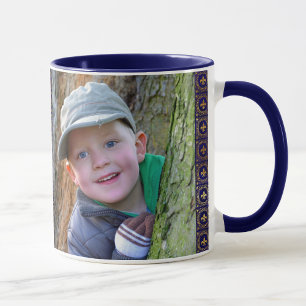 Anpassa 2 fotopatflottans blå kaffe till Pappa Mugg