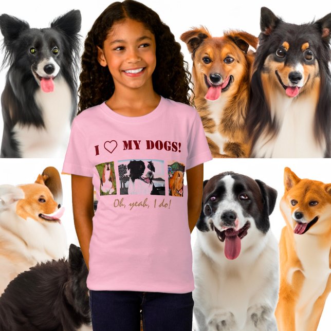 Anpassa 3-fotopanel och T-Shir-textmall T Shirt (Skapare uppladdad)