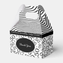 Anpassa: 50:e födelsedag svart och vitt tema