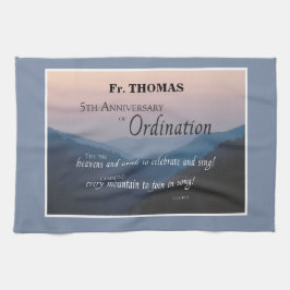 Anpassa 5-årsdagen av ordningens Gratulerar Kökshandduk