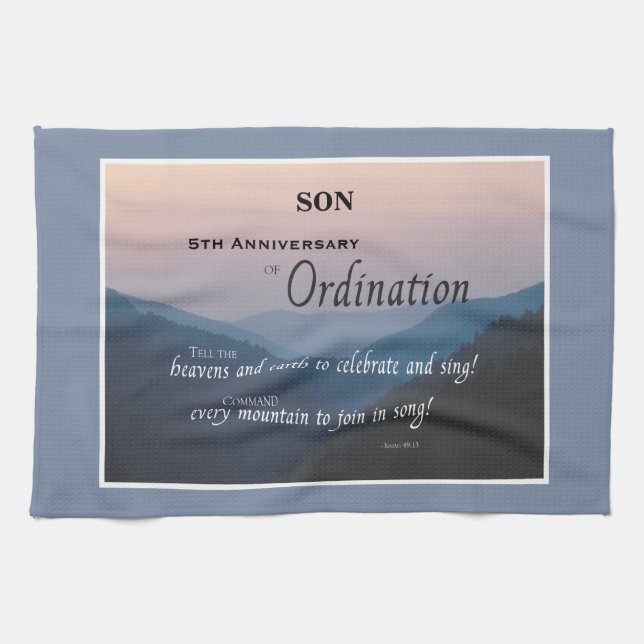 Anpassa, 5:e årsdagen Ordning Kökshandduk (Horisontell)