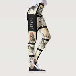 Anpassa 9-fotomallen Ange Hund kopplingar Leggings