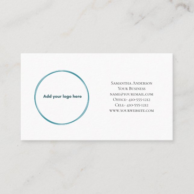 Anpassa Affärskortet Logotyp Social Media Visitkort (Framsida)