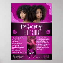 Anpassa African American Beauty Salon Front Poster