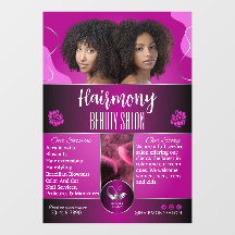 Anpassa afroamerikansk skönhetssalong främre dörr