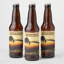 Anpassa Alaskan Grizzly Golden Ale Detaljerad Ölha Ölflaska Etikett