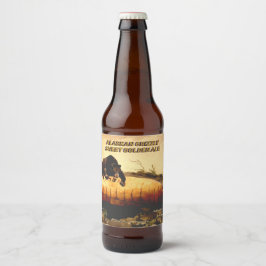 Anpassa Alaskan Grizzly Golden Ale Detaljerad Ölha Ölflaska Etikett