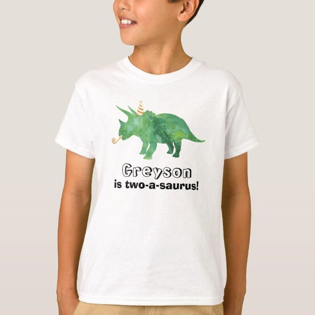 Anpassa alla åldrar till dinosaurer från födelseda t shirt (Framsida)