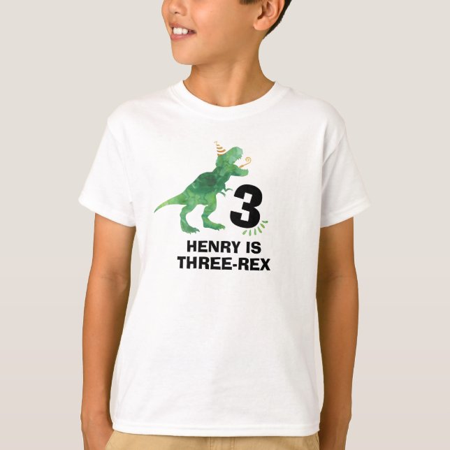 Anpassa alla åldrar till dinosaurer från födelseda t shirt (Framsida)