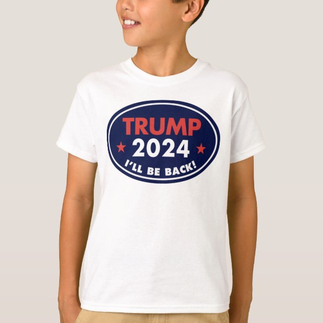 * ANPASSA ALLA PATRIOTER* TRUMP 2024 Barn Shirt T (Framsida)