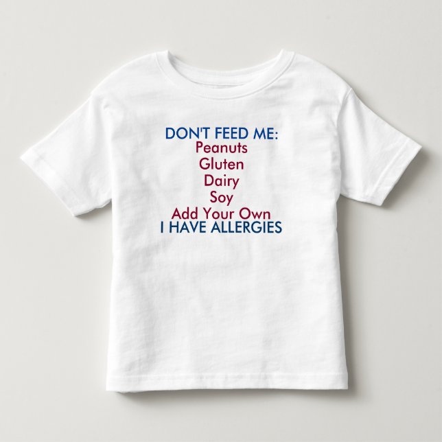 Anpassa Allergy Shirt för Småbarn T (Framsida)