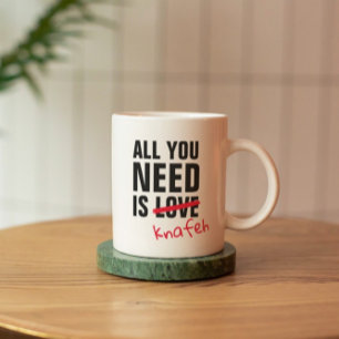 Anpassa allt du behöver är Kärlek-funny arabisk Kaffemugg