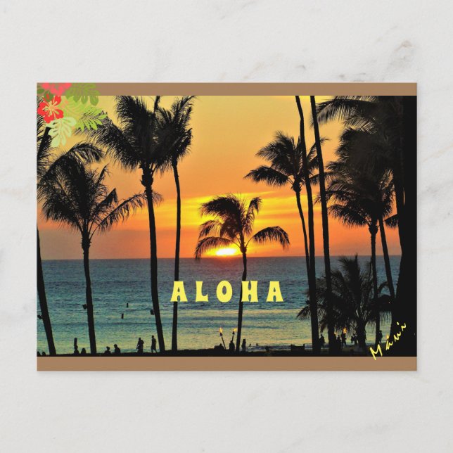 Anpassa Aloha - Maui Vykort (Framsida)
