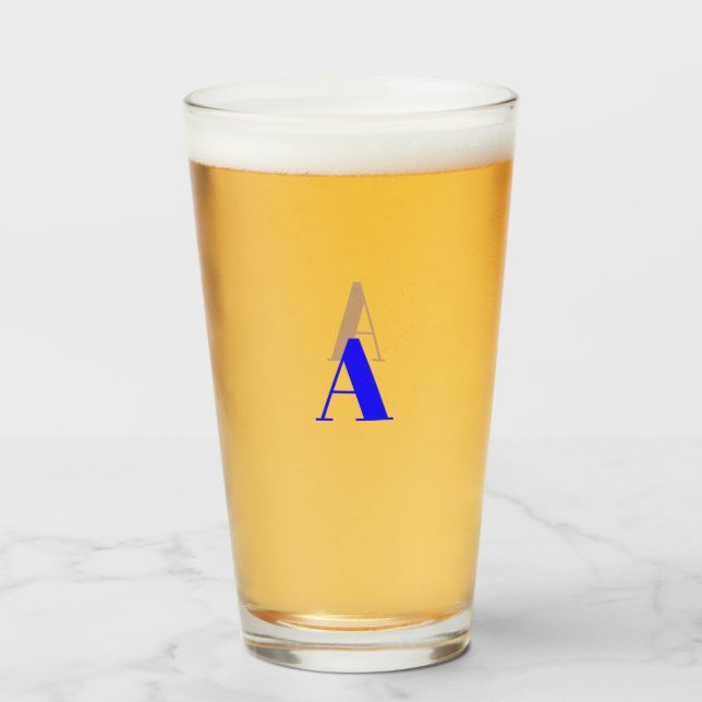 Anpassa, anpassa Alphabet-inledande brev Glaskopp (Framsida fylld)