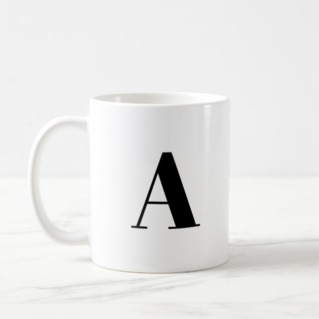 Anpassa, anpassa Alphabet-inledande brev Kaffemugg (Vänster)