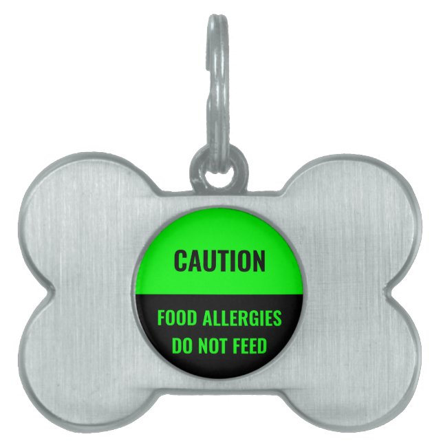 Anpassa, anpassa hund för svart grönt, Namn, Info ID-bricka Husdjur (Framsidan)