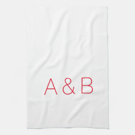 Anpassa, anpassa inledande monogram för alfabet kökshandduk