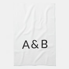 Anpassa, anpassa inledande monogram för alfabet kökshandduk