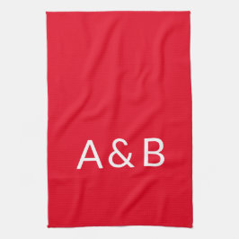 Anpassa, anpassa inledande monogram för alfabet kökshandduk