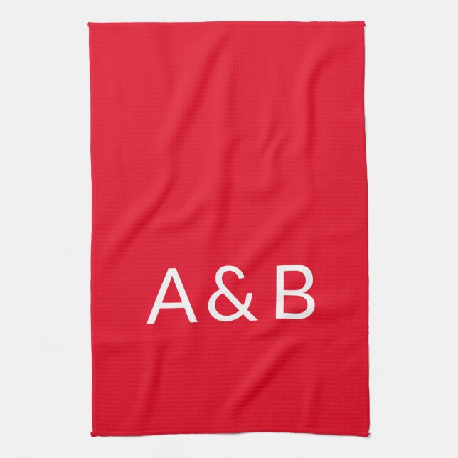 Anpassa, anpassa inledande monogram för alfabet kökshandduk (Vertikal)