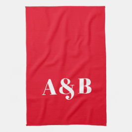 Anpassa, anpassa inledande monogram för alfabet kökshandduk