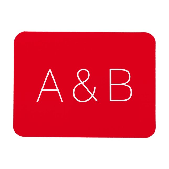 Anpassa, anpassa inledande monogram för alfabet magnet (Horisontell)