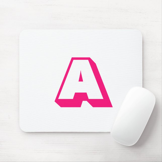 Anpassa, anpassa inledande monogram för alfabet musmatta (Med mus)