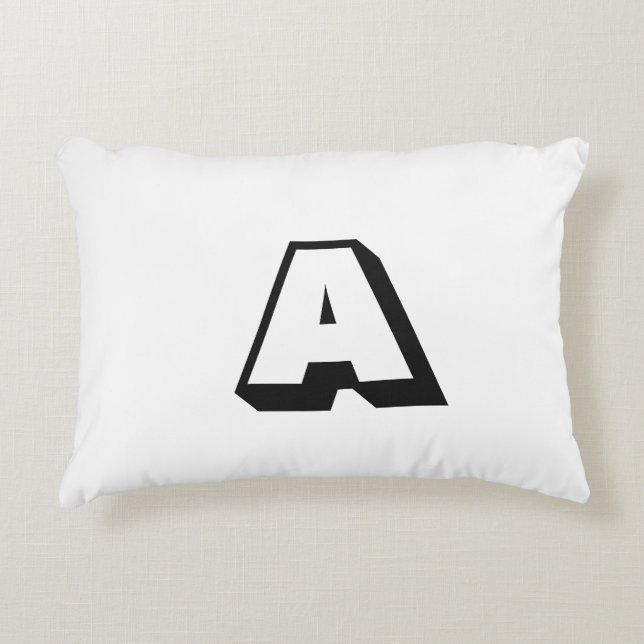 Anpassa, anpassa inledande monogram för alfabet prydnadskudde (Framsidan)