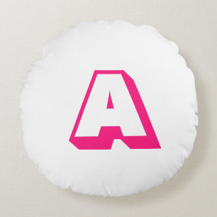 Anpassa, anpassa inledande monogram för alfabet rund kudde