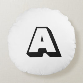 Anpassa, anpassa inledande monogram för alfabet rund kudde