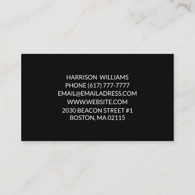 Anpassa anpassning av minimalistisk elegant visitkort (Baksida)